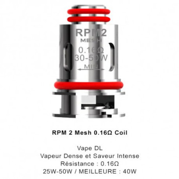 5x Résistances RPM2 SCAR P3 / P5  / Smoktech