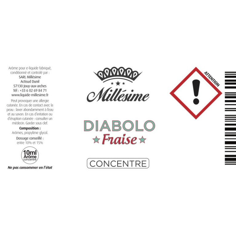 Concentré Diabolo Fraise / Millesime