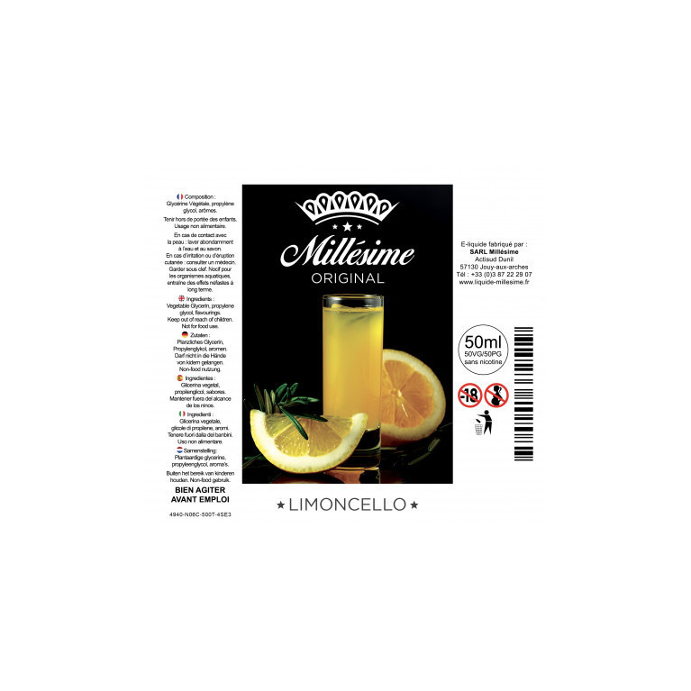 Eliquide limoncello 50ml / Millésime