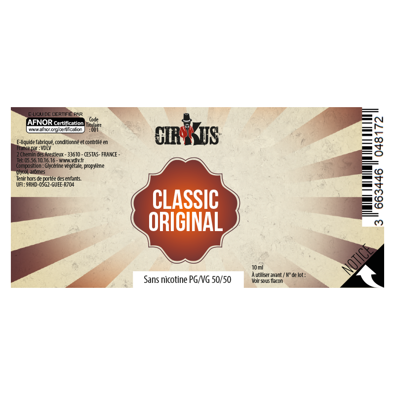 Eliquide Classic Original / Cirkus / VDLV