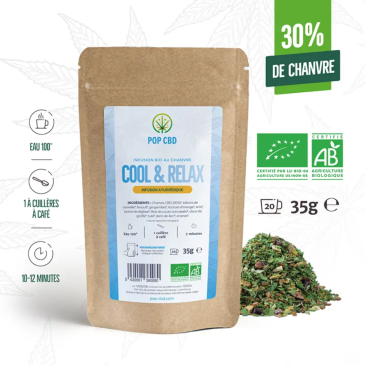 Tisane CBD Bio Cool & Relax – 35g / Pop CBD