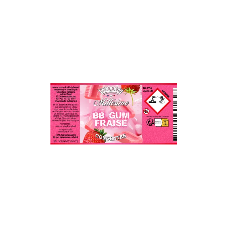 Concentré BB Gum Fraise / Millésime