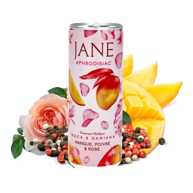 Boisson Aphrodisiaque Mangue, Poivre Rose 25cl / Jane